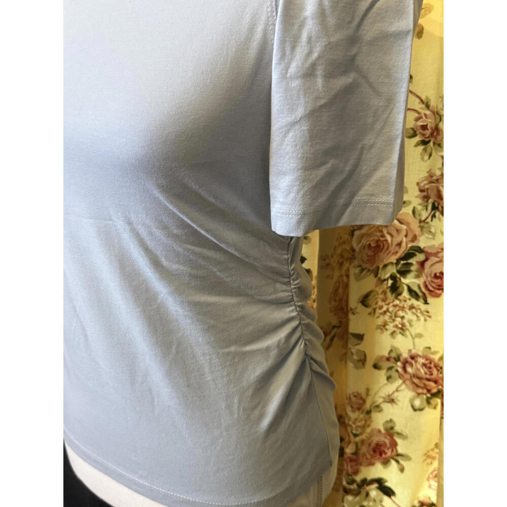 NWT! Madewell Light Blue Women's Side Cinch Top with Puff Sleeves Size XXS - Picture 4 of 7